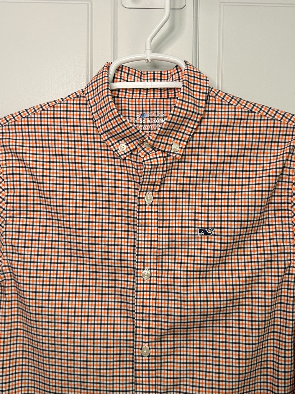 VINEYARD VINES Performance ON THE GO Button Up Shirt Boys Med 12-14 OTG Classic